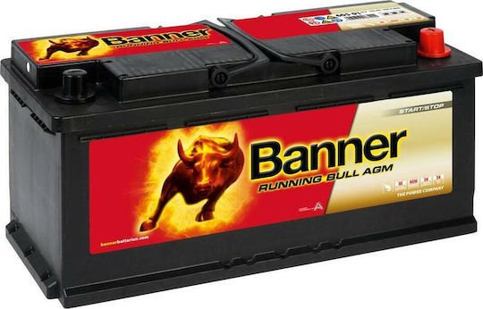 Banner Μπαταρία Αυτοκινήτου Running Bull AGM με Χωρητικότητα 105Ah και CCA 950A Start/Stop (60501)