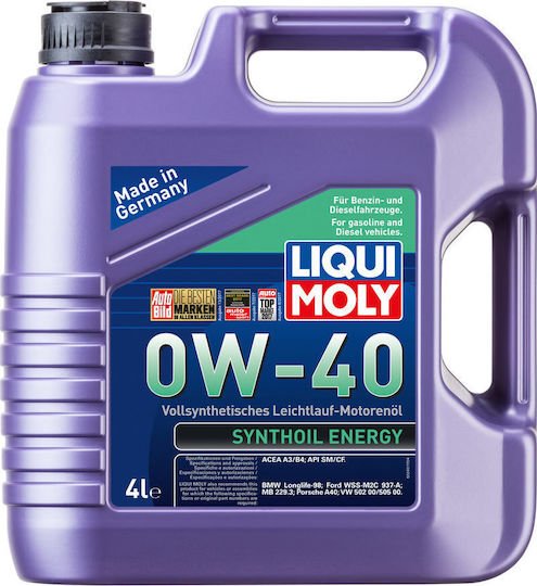 Liqui Moly Synthoil Energy Συνθετικό Λάδι Αυτοκινήτου 0W-40 4lt (2451)