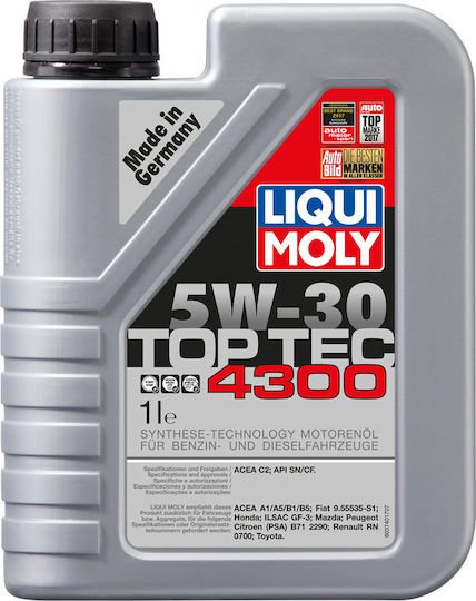 Liqui Moly Top Tec 4300 Συνθετικό Λάδι Αυτοκινήτου 5W-30 1lt (2323)