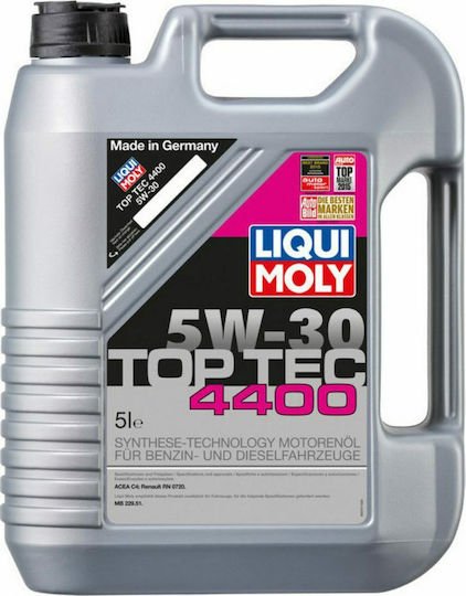 Liqui Moly Top Tec 4400 Ημισυνθετικό Λάδι Αυτοκινήτου 5W-30 5lt (2322)