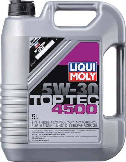 Liqui Moly Top Tec 4500 Συνθετικό Λάδι Αυτοκινήτου 5W-30 5lt (2318)